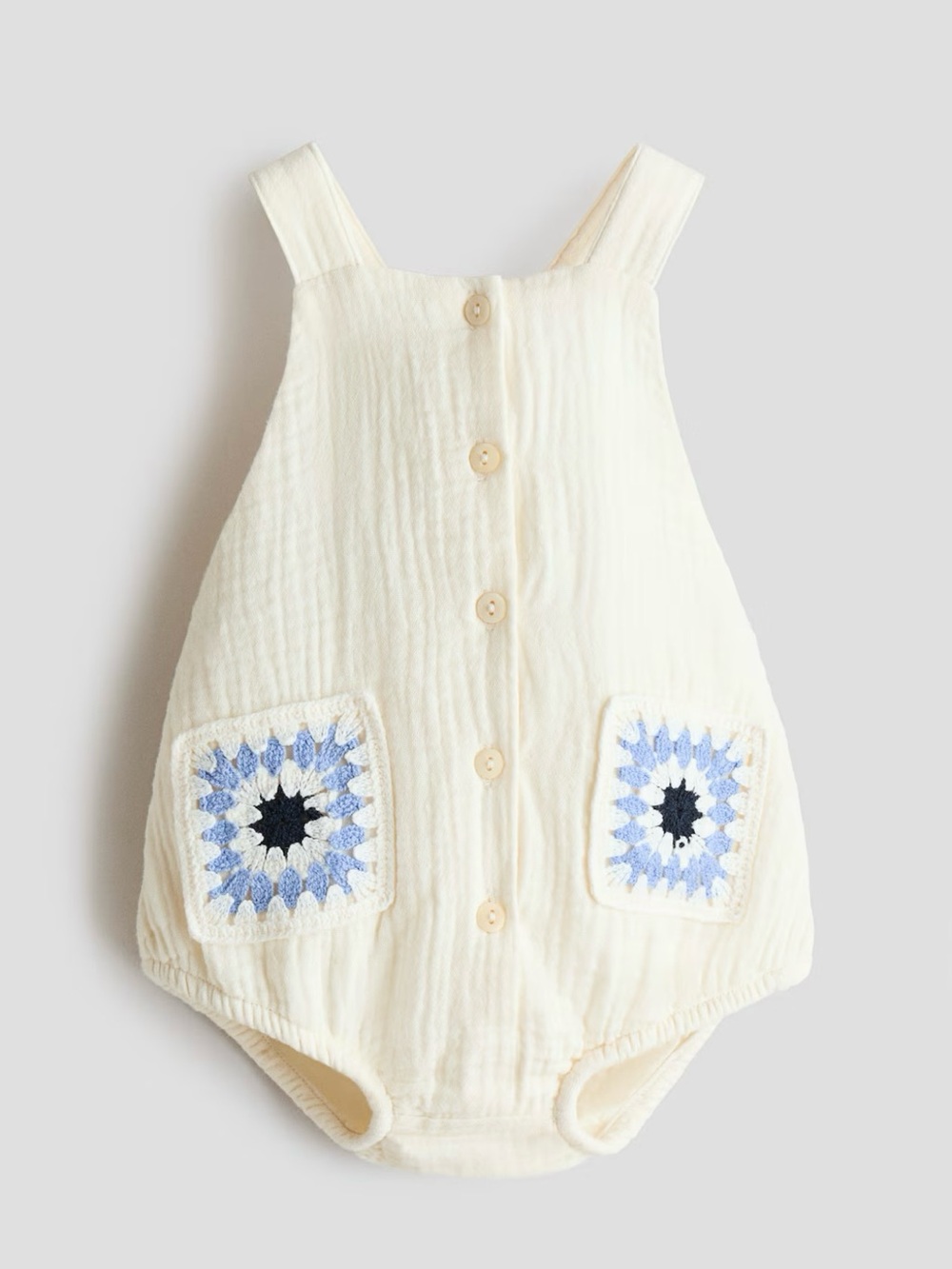 H&M BABY COTTON MUSLIN ROMPER SUIT
